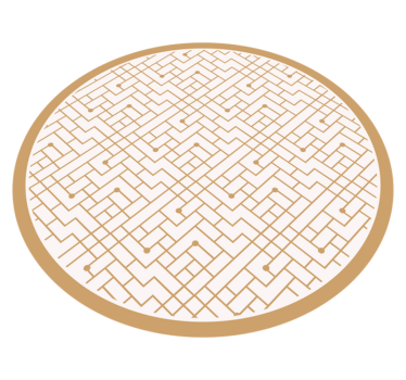 Snyggt gyllene element Vinylmatta geometrisk - Tenstickers
