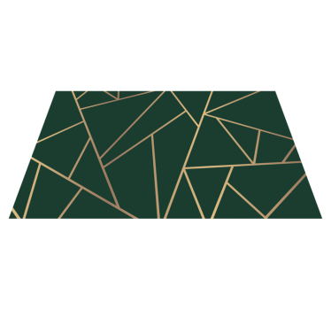 Gröna eleganta linjer Vinylmatta geometrisk - Tenstickers
