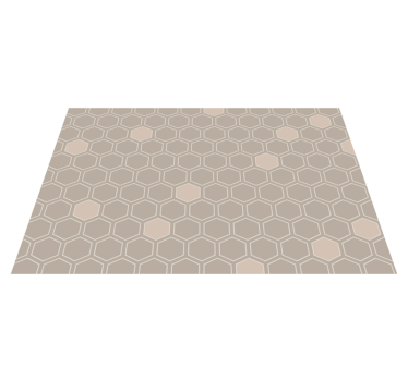 Moderna mattor i beige bikakemönster - Tenstickers