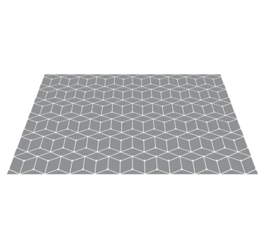 Grått elegant mönster Vinylmatta geometrisk - Tenstickers