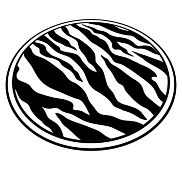 Eleganta zebralinjer Vinylmatta djurtryck - Tenstickers