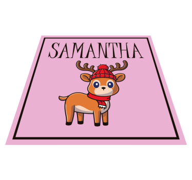 Renunge med namn Vinylmatta Jul - Tenstickers