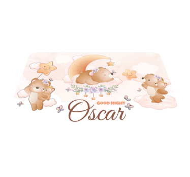 God natt björnar Vinylmatta namn - Tenstickers