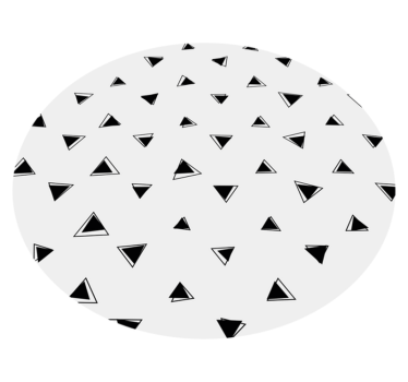 Monokroma svarta trianler Vinylmatta geometrisk - Tenstickers