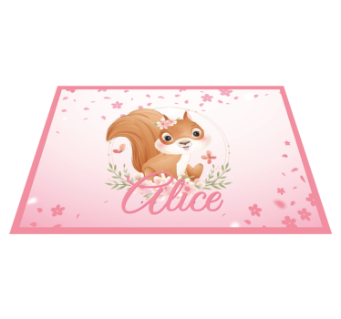 Ekorreillustration Vinylmatta namn - Tenstickers