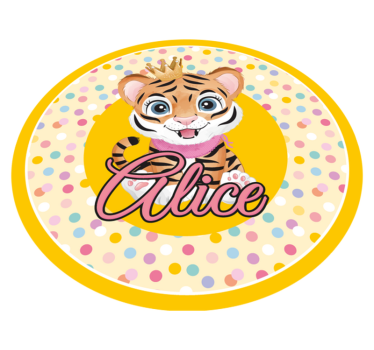 Personlig tiger Vinylmatta namn - Tenstickers