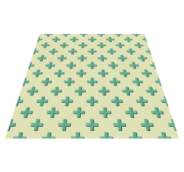 Mint plus-former Vinylmatta geometrisk - Tenstickers