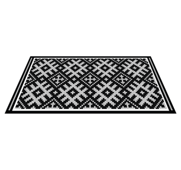 Viking kedjade rutmönster geometrisk matta - Tenstickers