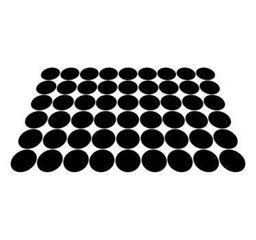 Monokromt cirkelmönster Vinylmatta geometrisk - Tenstickers