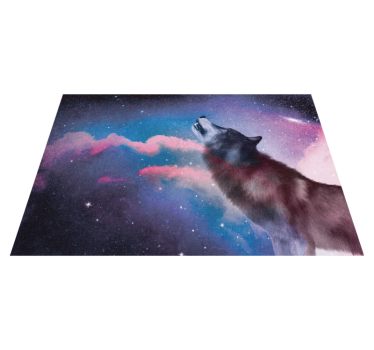 Kosmiskt vargskrå Vinylmatta djur - Tenstickers