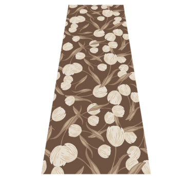 Elegant beige tulpanmönster blommatta - Tenstickers