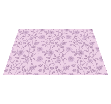 Lavendel blommönster Vinylmatta blommor och växter - Tenstickers