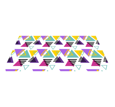 Färgglatt triangelarrangemang Vinylmatta geometrisk - Tenstickers