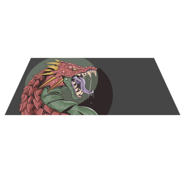 Skrämmande drake djur matta - Tenstickers
