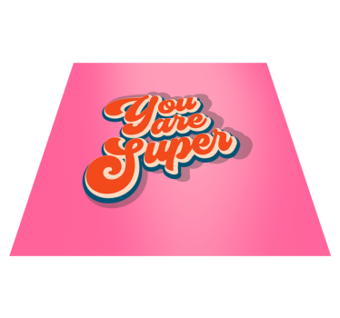 Du är super citat design sovrum matta - Tenstickers