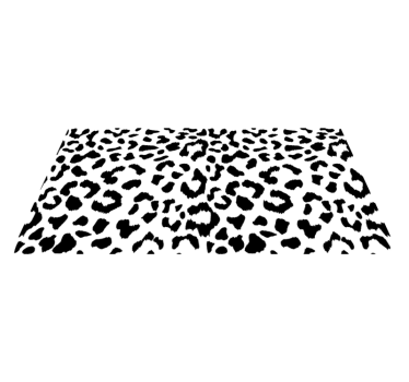 Svart leopardmönster Vinylmatta djurtryck - Tenstickers