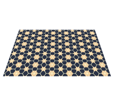 Hexagonstjärnmönster Vinylmatta geometrisk - Tenstickers