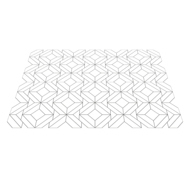 Vitt mönster Vinylmatta geometrisk - Tenstickers