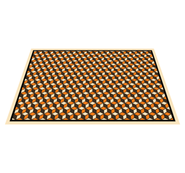 Retro geometriska mönster i 3d effekt mattor - Tenstickers
