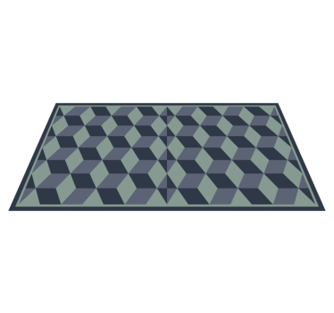 Kubiskt mönsterspel Vinylmatta geometrisk - Tenstickers