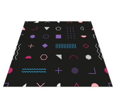 Lekfulla former uppvisar Vinylmatta geometrisk - Tenstickers
