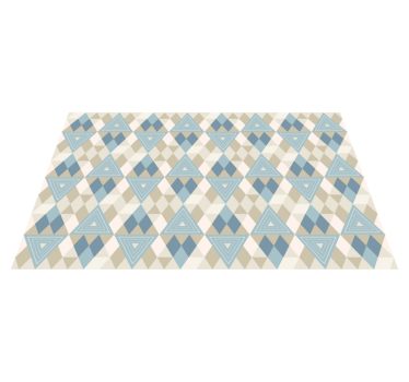 Trianglar och diamanter Vinylmatta geometrisk - Tenstickers