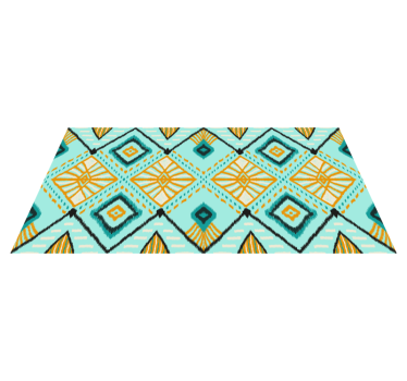 Tribal geometriska mönster Vinylmatta etnisk - Tenstickers
