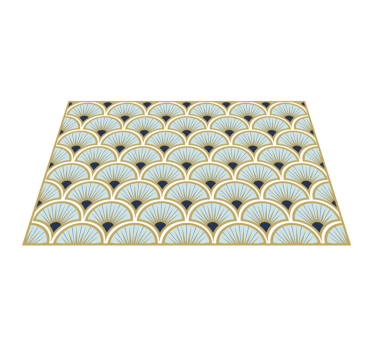 Geometriska fläktmönster Vinylmatta geometrisk - Tenstickers