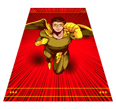Superhjälte action pose Andra Vinylmattor - Tenstickers