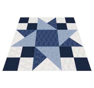 Patchwork stjärnmönster Vinylmatta geometrisk - Tenstickers