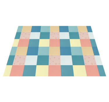 Vinylmatta geometrisk pastellrutigt - Tenstickers