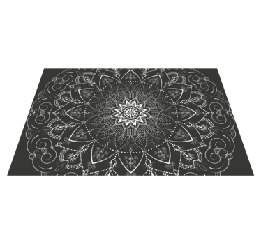 Mandala mönster symmetri Vinylmatta Mandala - Tenstickers