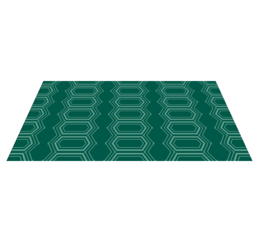 Smaragd geometriska mönster Vinylmatta geometrisk - Tenstickers