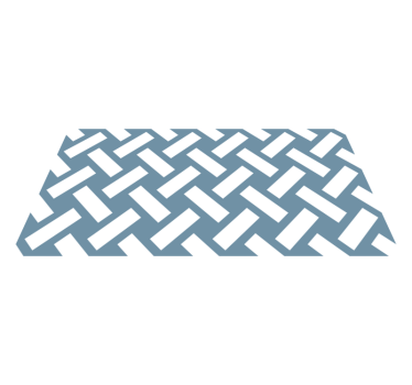 Kontrasterande chevron Vinylmatta geometrisk - Tenstickers