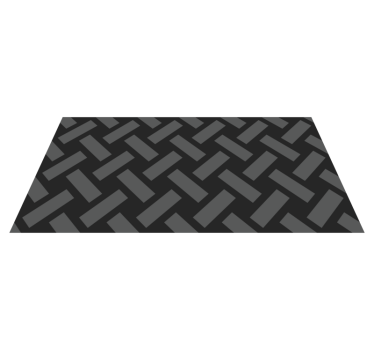 Monokrom fiskben Vinylmatta geometrisk - Tenstickers
