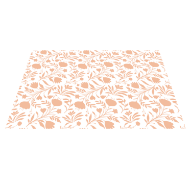 Blommönstrad Vinylmatta blommor och växter - Tenstickers