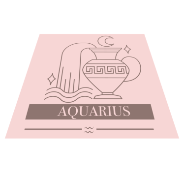 Vattumannen rosa kort stjärntecken design vardagsrum matta - Tenstickers
