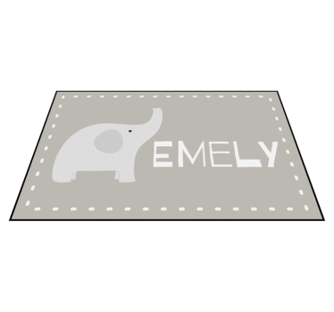 Anpassningsbar elefant Vinylmatta namn - Tenstickers