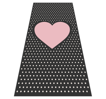 Polka hjärta accent Andra Vinylmattor - Tenstickers