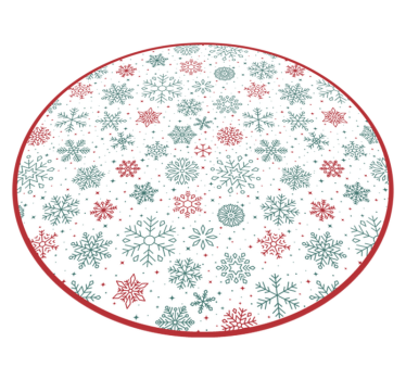 Snöflinga rundel Vinylmatta Jul - Tenstickers
