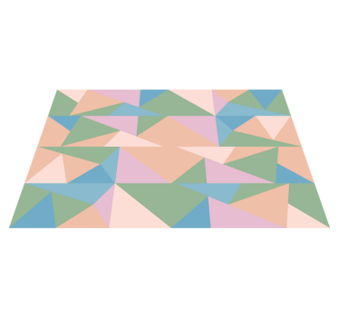 Pastelltrianglar Vinylmatta geometrisk - Tenstickers