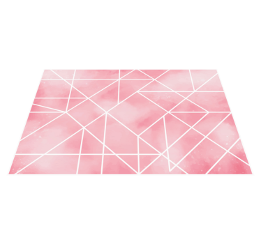 Geometriska rosa mönster Vinylmatta geometrisk - Tenstickers