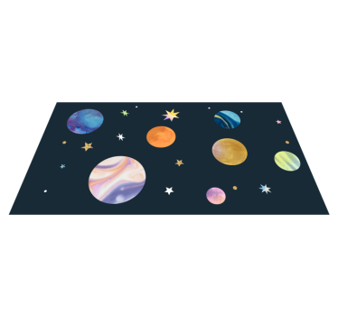 Kosmiska rymden Vinylmatta Stjärnor - Tenstickers