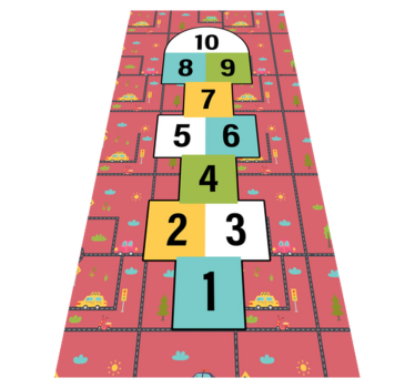 Hoppspel spel vinyl matta - Tenstickers