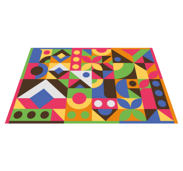 Geometriska former stänk Vinylmatta geometrisk - Tenstickers