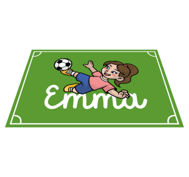 Fotbollsplan tema Vinylmatta namn - Tenstickers