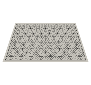Svarta och vita kvadratiska geometriska mattor - Tenstickers