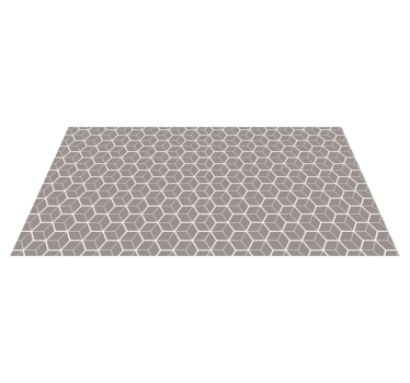 Grå och vita hexagonmönster geometriska mattor - Tenstickers