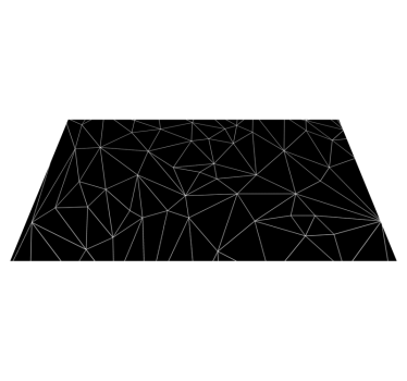 Oregelbundna trianglar med vita linjer geometrisk matta - Tenstickers