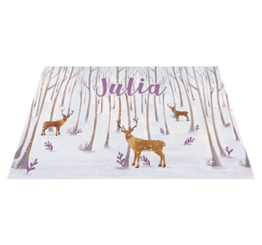 Vinter skogslandskap Vinylmatta namn - Tenstickers